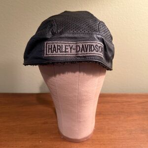 Harley-Davidson Black Leather Skull Cap